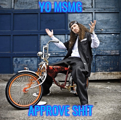 Weird Al pic goes hard | YO MSMG; APPROVE SHIT | image tagged in weird al pic goes hard | made w/ Imgflip meme maker