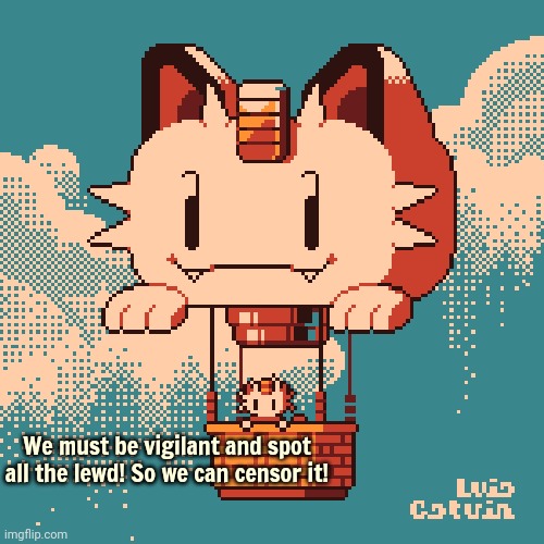 Meowth on his way to save the stream. Probably | We must be vigilant and spot all the lewd! So we can censor it! | image tagged in meowth,saves imgflip presidents,possibly | made w/ Imgflip meme maker