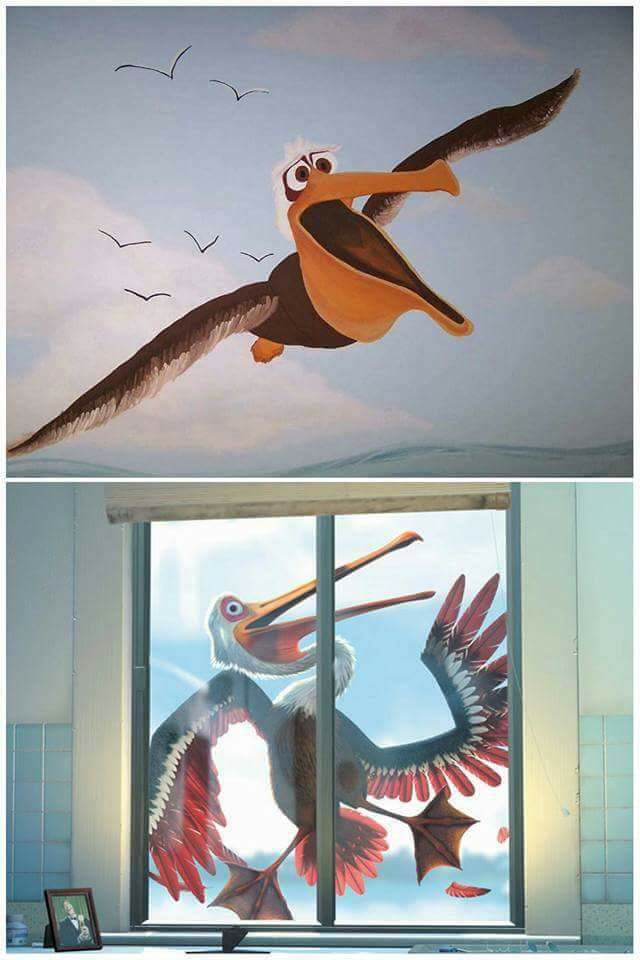 High Quality bird fly and stuck in window Blank Meme Template