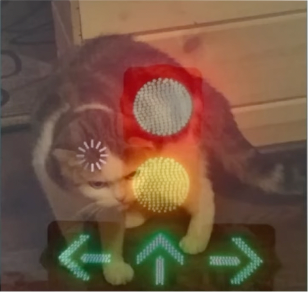 High Quality loading cat traffic light Blank Meme Template