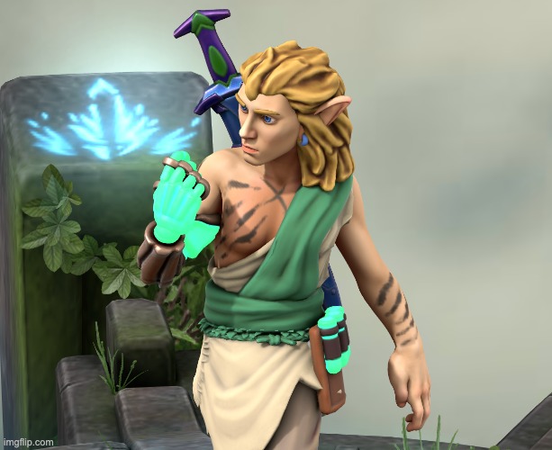 Link from ToTK | image tagged in tears of the kingdom,totk,the legend of zelda,heroforge | made w/ Imgflip meme maker