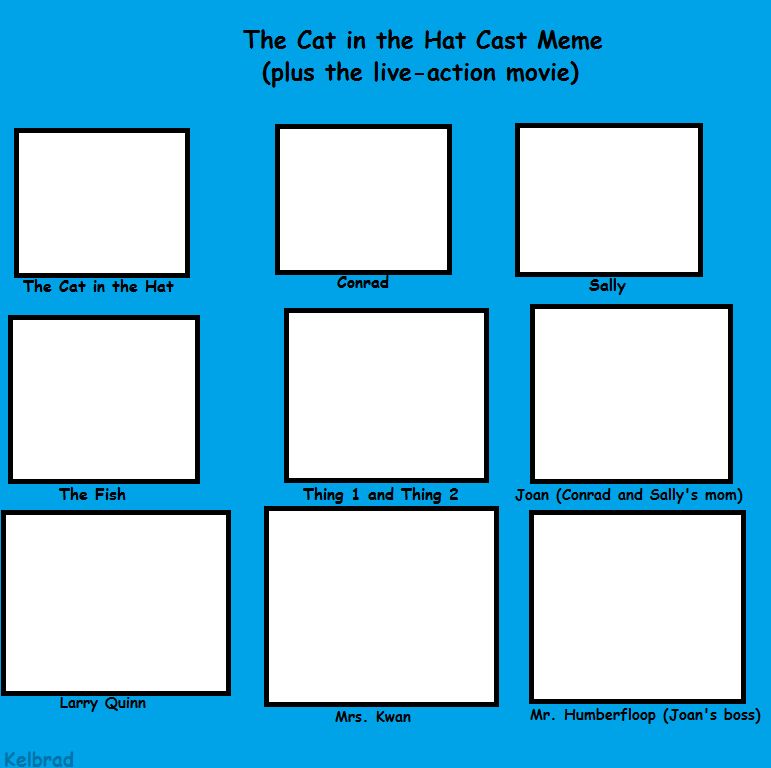 The Cat in the Hat Blank Meme Template