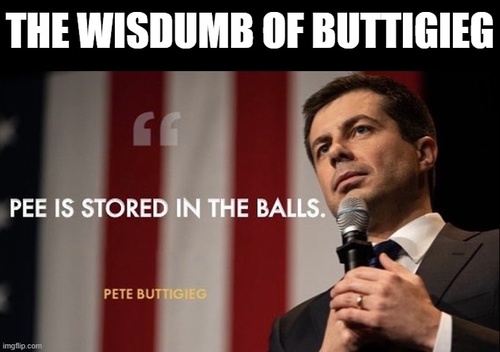 Mayor Pete is an Idiot | THE WISDUMB OF BUTTIGIEG | image tagged in vince vance,pete buttigieg,mayor pete,memes,quotes,corrupt | made w/ Imgflip meme maker
