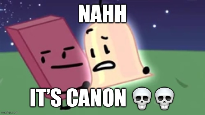 NAHH; IT’S CANON 💀💀 | image tagged in bellraser,bfb | made w/ Imgflip meme maker