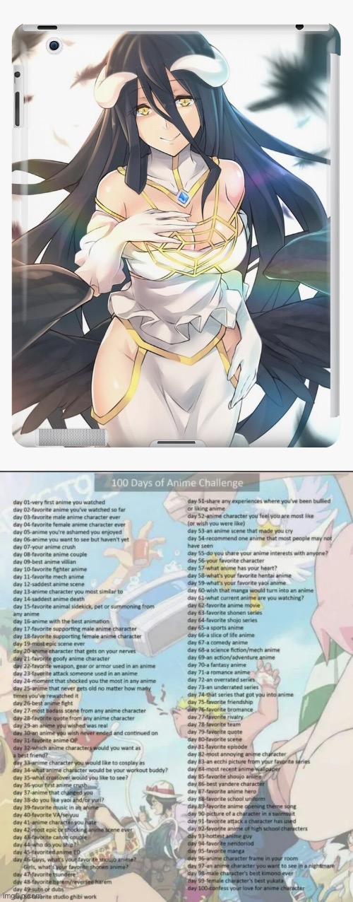 Day 4 Albedo from Overlord | image tagged in anime,waifu,100 day anime challenge | made w/ Imgflip meme maker