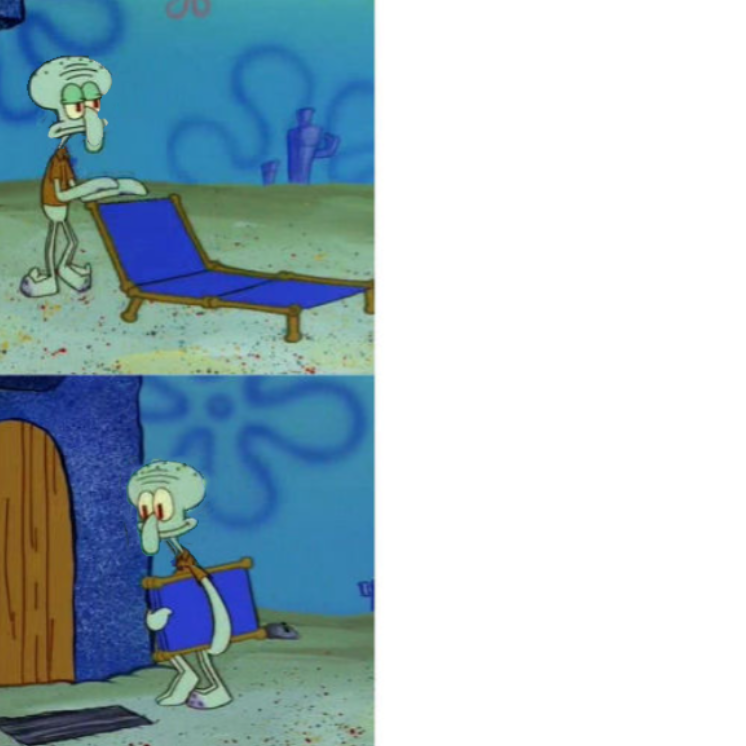 reversed squidward Blank Meme Template