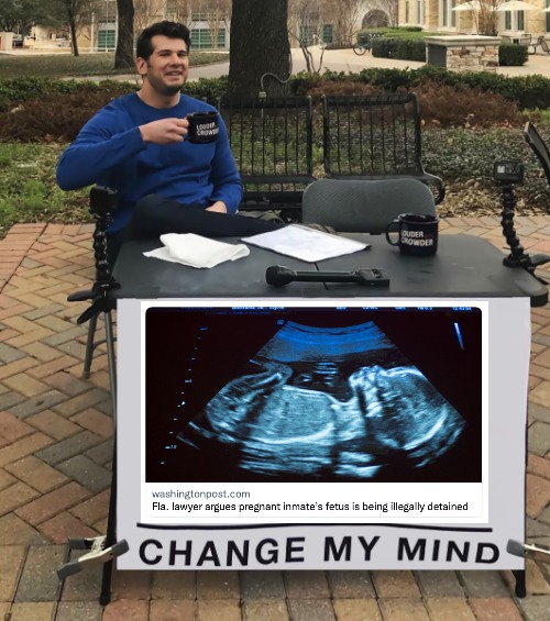 not wrong. | image tagged in change my mind tilt-corrected,abortion,politics,prison | made w/ Imgflip meme maker