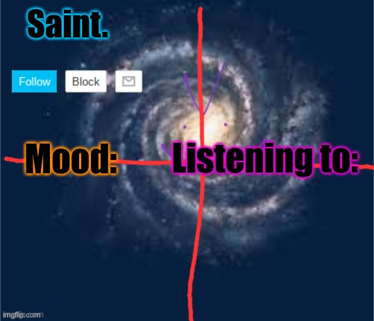 Saint announcement Blank Meme Template
