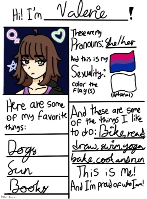 Had to trace over the template so i could draw my character | image tagged in bisexual,pride | made w/ Imgflip meme maker