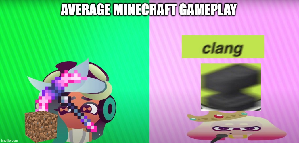 Pearl sighing | AVERAGE MINECRAFT GAMEPLAY | image tagged in pearl sighing | made w/ Imgflip meme maker