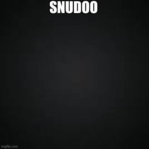 SNUDOO | image tagged in black screen | made w/ Imgflip meme maker