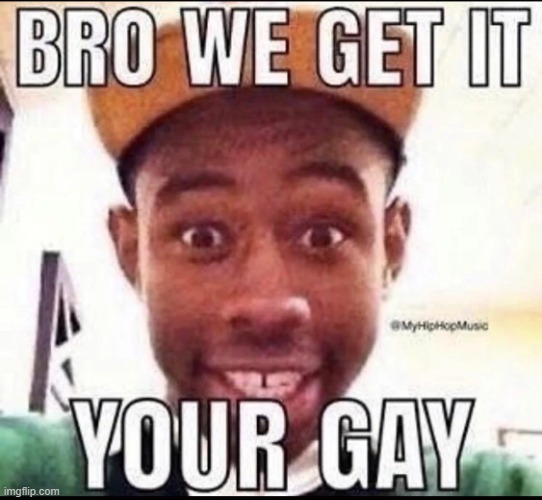 no title | image tagged in bro we get it you're gay | made w/ Imgflip meme maker