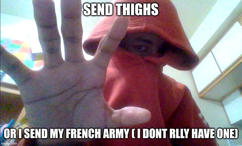 SEND THIGHS; OR I SEND MY FRENCH ARMY ( I DONT RLLY HAVE ONE) | made w/ Imgflip meme maker