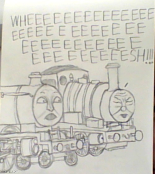 Percy Just Went | image tagged in thomas the tank engine,drawing | made w/ Imgflip meme maker