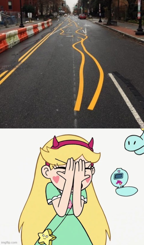Like WHY?!?!?!?!?!?!?!?!?! | image tagged in star butterfly severe facepalm,road,star vs the forces of evil,you had one job,failure,memes | made w/ Imgflip meme maker