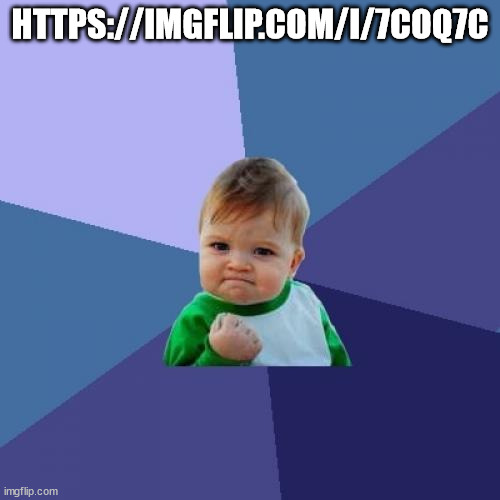 Success Kid Meme | HTTPS://IMGFLIP.COM/I/7COQ7C | image tagged in memes,success kid | made w/ Imgflip meme maker