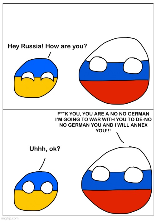 Russia-Ukraine war | image tagged in russiaball,ukraineball | made w/ Imgflip meme maker