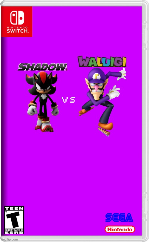 shadow vs waluigi | VS | image tagged in nintendo switch,crossover,nintendo,sega,mario,sonic | made w/ Imgflip meme maker