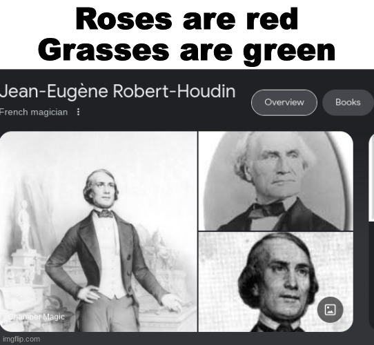 Roses are red
Grasses are green | made w/ Imgflip meme maker