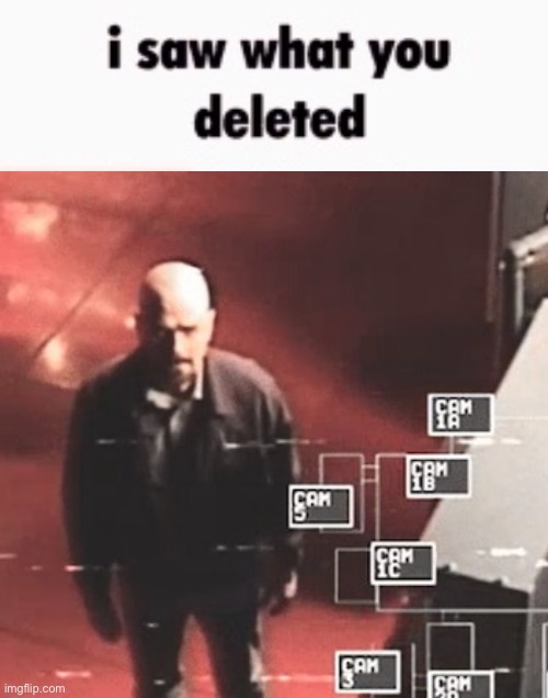 Me when cringe | image tagged in i saw what you deleted | made w/ Imgflip meme maker