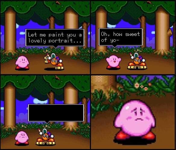 High Quality Kirby got roasted Blank Meme Template