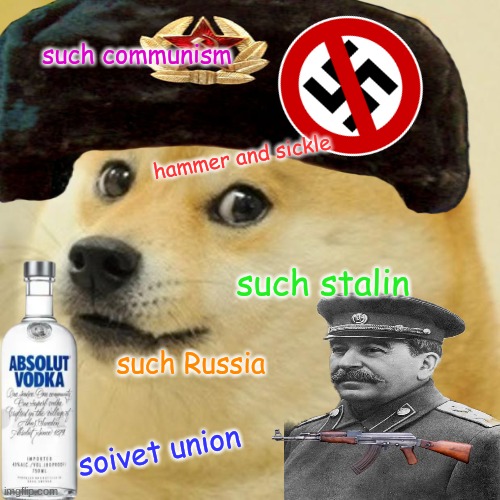 Doge | such communism; hammer and sickle; such stalin; such Russia; soivet union | image tagged in memes,doge | made w/ Imgflip meme maker