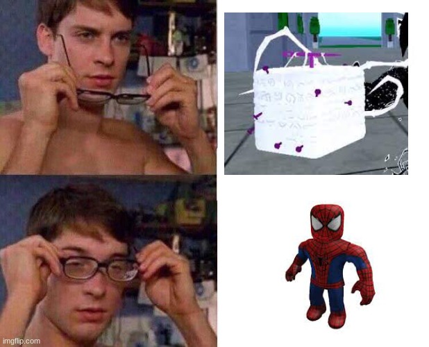 everyone sees this | image tagged in spiderman,blox fruits,update 19 | made w/ Imgflip meme maker