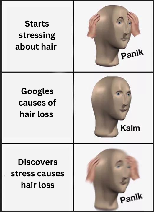 funny hair meme Blank Meme Template