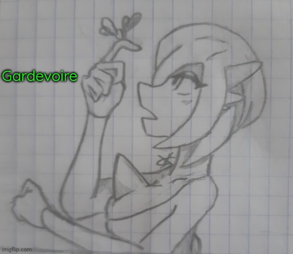 I don't know if I can post drawings (this count as an Oc if I drew Gardevoire in my style?) | Gardevoire | image tagged in gardevoire | made w/ Imgflip meme maker