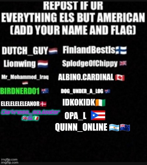 QUINN_ONLINE 🇦🇷🇳🇿 | image tagged in new zealand,argentina | made w/ Imgflip meme maker