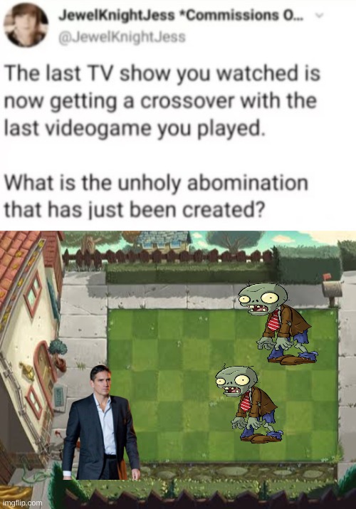 Person of Interest Mr. Reese would kick their ass | image tagged in pvz lawn | made w/ Imgflip meme maker