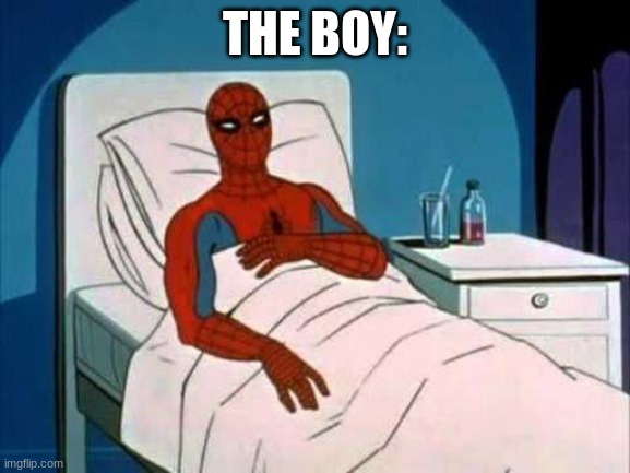 Spiderman Cancer | THE BOY: | image tagged in spiderman cancer | made w/ Imgflip meme maker