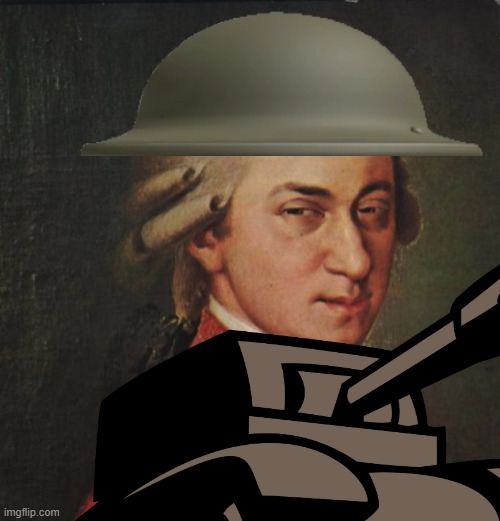 mozart in tank | image tagged in tank,mozart | made w/ Imgflip meme maker
