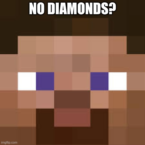 No Diamonds | NO DIAMONDS? | image tagged in funny | made w/ Imgflip meme maker