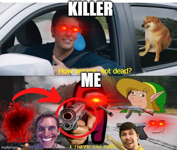 sonic how are you not dead | KILLER; ME | image tagged in sonic how are you not dead | made w/ Imgflip meme maker