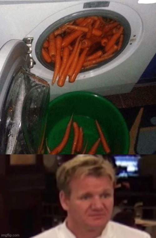 Carrot laundry | image tagged in disgusted gordon ramsay,carrots,reposts,repost,memes,cursed image | made w/ Imgflip meme maker