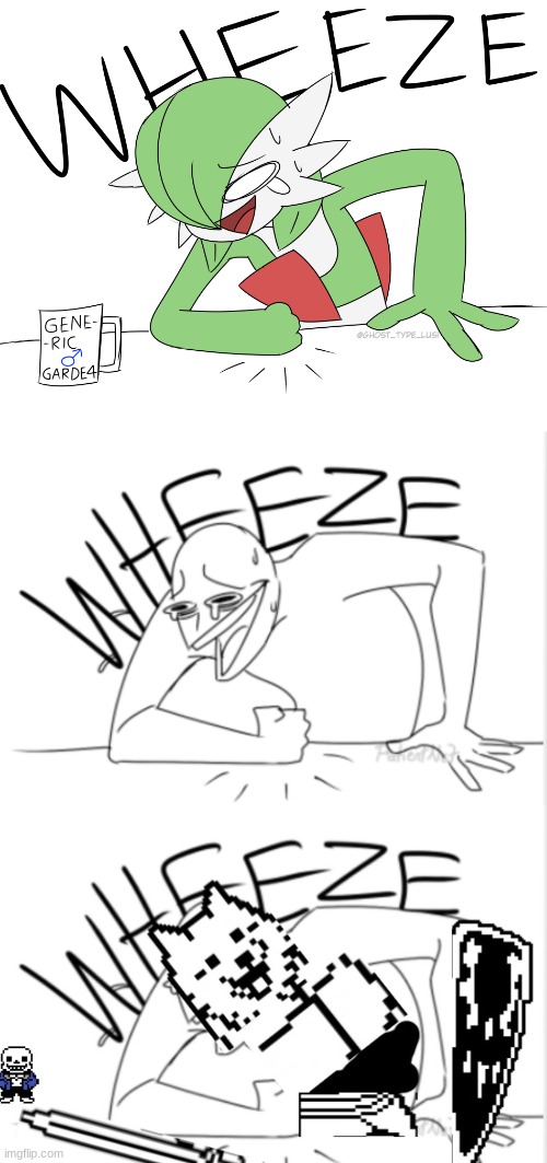 image tagged in wheezing gardevoir,wheeze,lesser dog wheeze | made w/ Imgflip meme maker