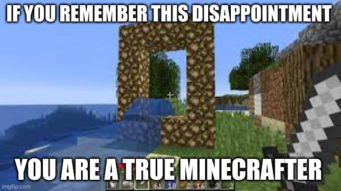 NOOOOOOOOOOOOO!!!!!!!!!!!!!!!! | IF YOU REMEMBER THIS DISAPPOINTMENT; YOU ARE A TRUE MINECRAFTER | image tagged in emotional damage | made w/ Imgflip meme maker