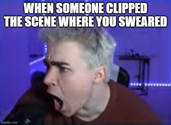 When someone clipped a scene where you sweared | WHEN SOMEONE CLIPPED THE SCENE WHERE YOU SWEARED | image tagged in steak shocked | made w/ Imgflip meme maker