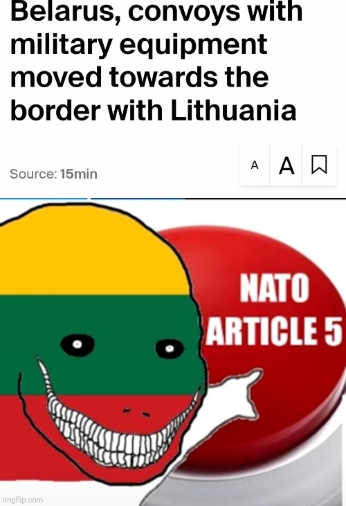 Repost from a yt vid ? | image tagged in memeswithouttext,nato,lithuania,belarus | made w/ Imgflip meme maker