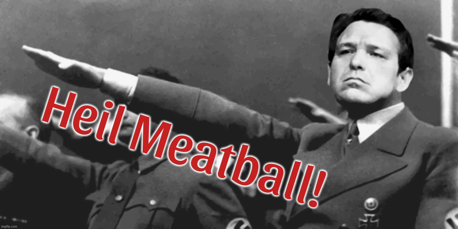 ALL HEIL MEATBALL! | Heil Meatball! | image tagged in authoritarian,fascist,cancel culture,conservative hypocrisy,big government,hypocrisy | made w/ Imgflip meme maker