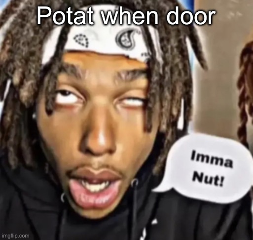 Potat when door | image tagged in imma nut | made w/ Imgflip meme maker
