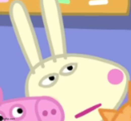 Screenshots from Peppa Pig can be wild. Rebecca out here like she about to commit a felony. | made w/ Imgflip meme maker
