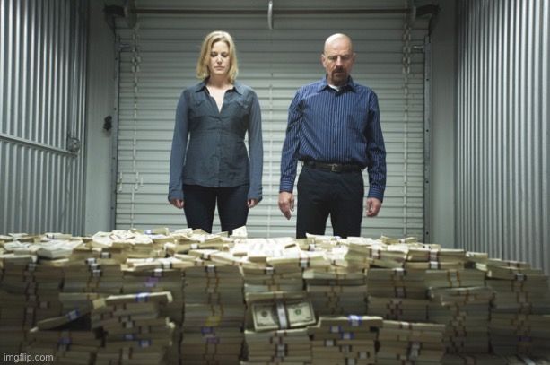 Breaking bad pile of money | image tagged in breaking bad pile of money | made w/ Imgflip meme maker