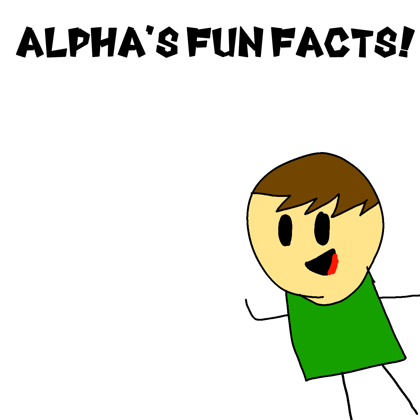 High Quality Alpha's fun facts! Blank Meme Template