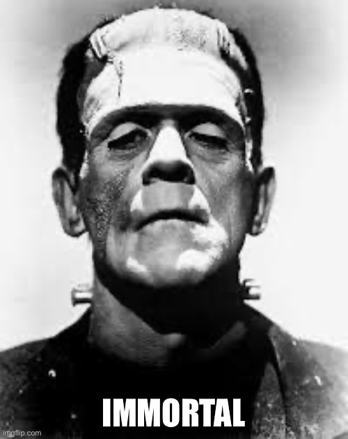 Frankenstein's monster  | IMMORTAL | image tagged in frankenstein's monster | made w/ Imgflip meme maker