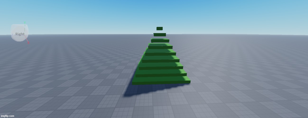 Woke up and the first thing i did was build a shitty looking fir tree (daily RBLX build) | made w/ Imgflip meme maker