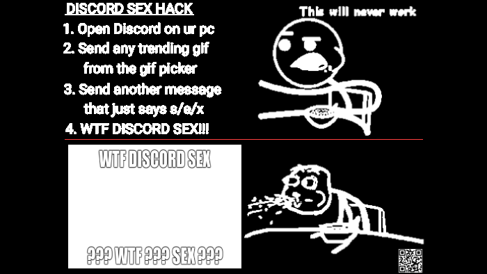 Discord Sex Hack Dark Mode Blank Meme Template