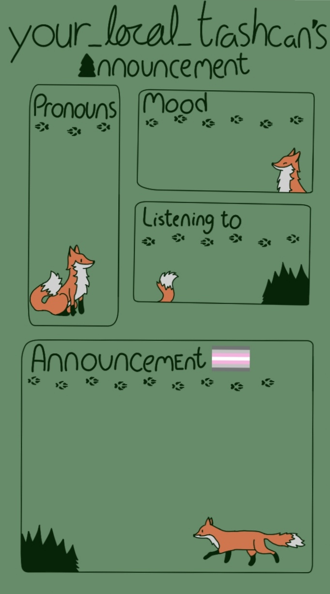 your_local_trashcan's announcement template Blank Meme Template