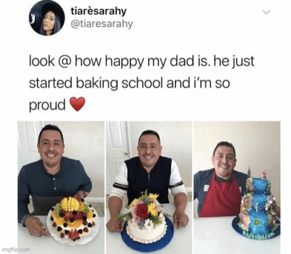 A new baker | image tagged in wholesome,wholesome content,baker,memes,funny,fun | made w/ Imgflip meme maker
